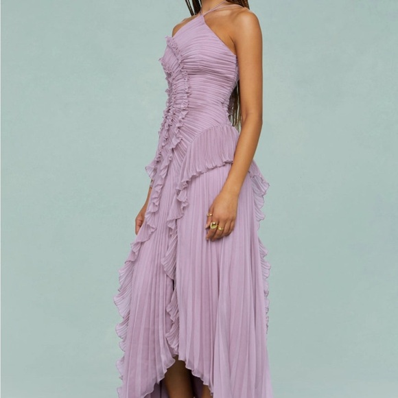 Chic Lilac Ruffled Maxi Dress - Picture 4 of 6